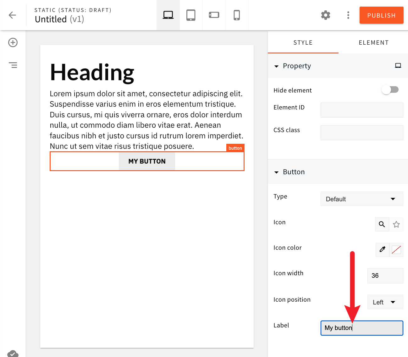 Addressed Cursor Positioning Issue (Button Label Input)